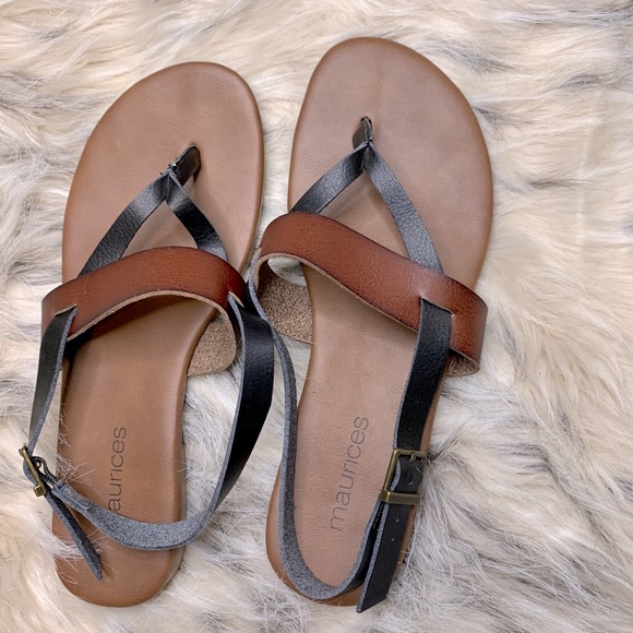 Brown/Black Sandals - Picture 1 of 1